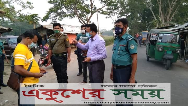 বাবুগঞ্জে লকডাউন কার্যকর করতে মাঠে উপজেলা প্রশাসন, মাস্ক ব্যবহার না করায় ১৩ জনকে অর্থদন্ড।
