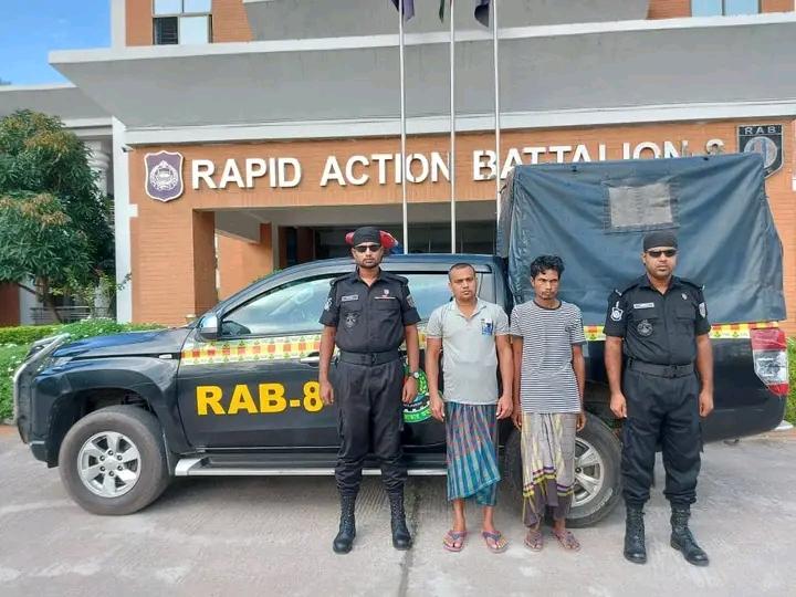 বরিশাল র‌্যাব ৮ এর অভিযানে দুই শীর্ষ মাদক ব্যবসায়ি গ্রেফতার