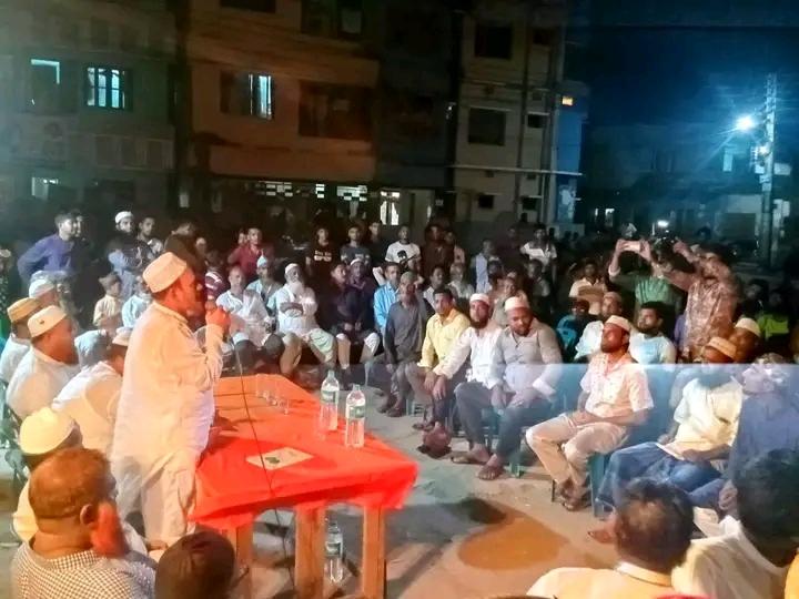 বরিশাল খালেদাবাদ কলোনির মাদক নির্মুলে এলাকাবাসীর কমিটি গঠনের আলোচনা সভা